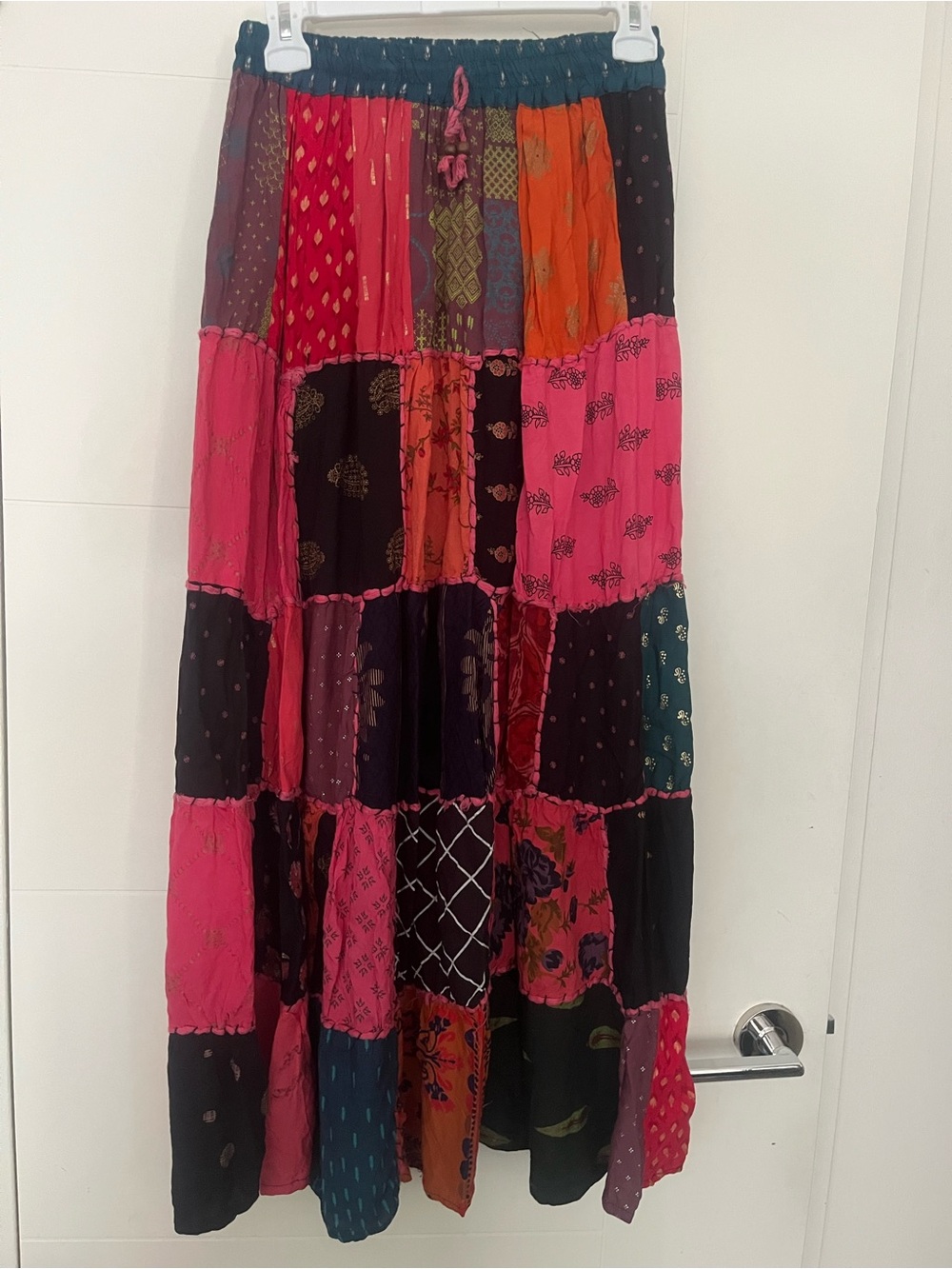 Bohemian Patchwork Grunge Fairy Maxi Skirt